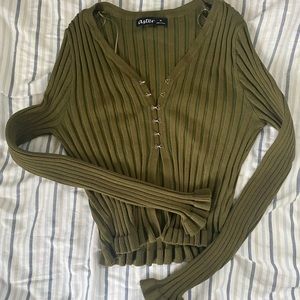 Aster green long sleeve top
